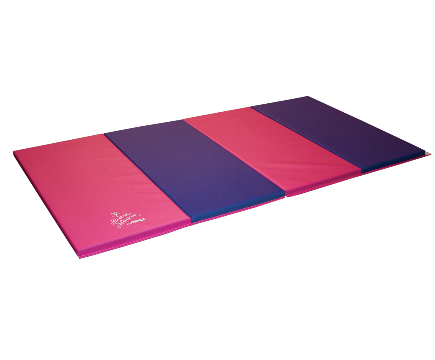 5' x 10' V-0 Pink and Purple Folding Mat #478-104 - NRA Gym Supply